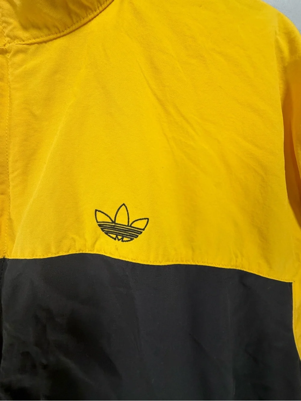 Adidas Originals Blocked Warm Up Track Jacket Black Bold Gold DV3118 Medium M